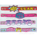 costom charming soft pvc wristband for woman